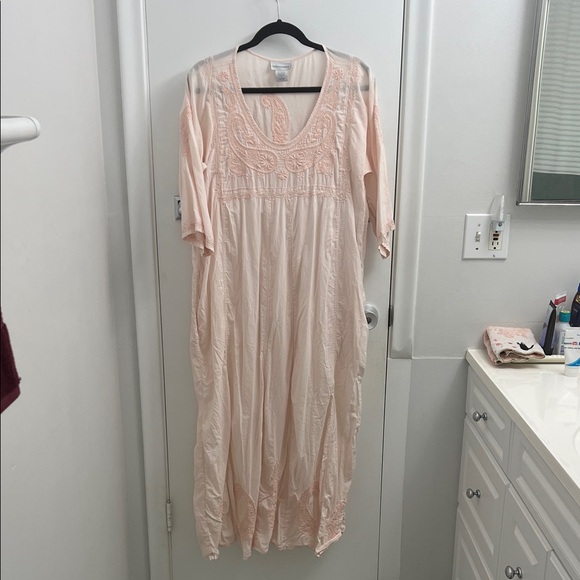 Soft Surroundings Light Pink Cotton Top - Picture 1 of 8